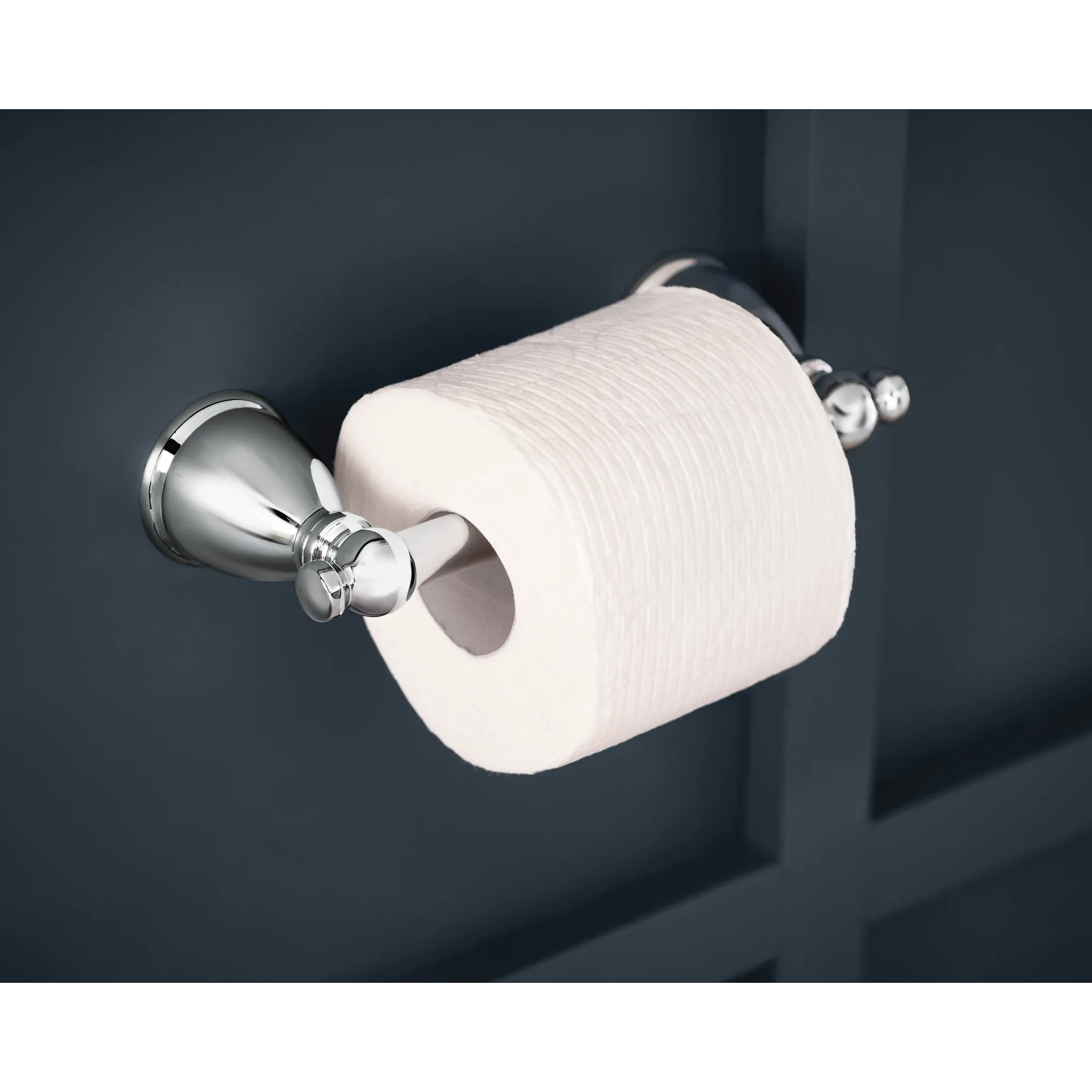 Caldwell Chrome Pivoting Toilet Paper Holder - Image 2