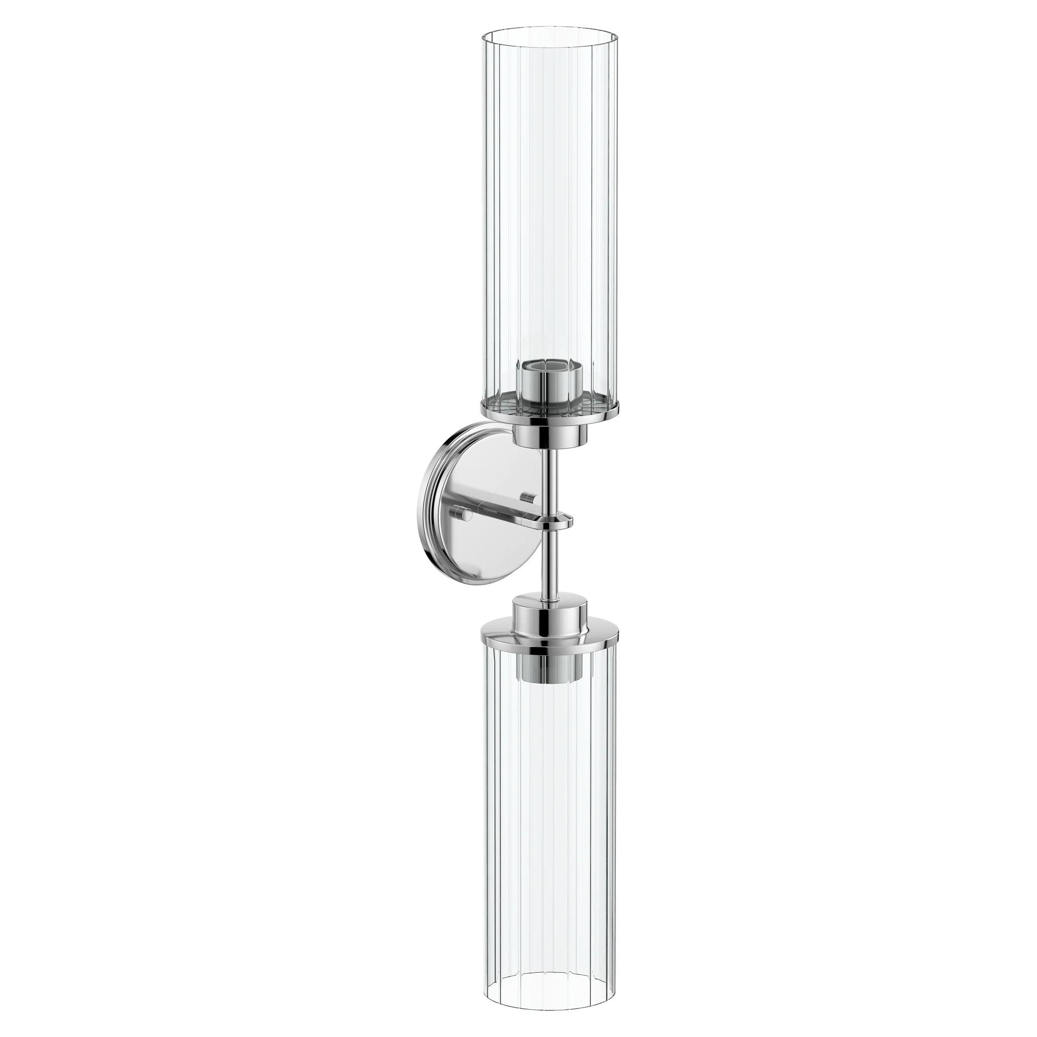 Greenfield Chrome two globe bath light