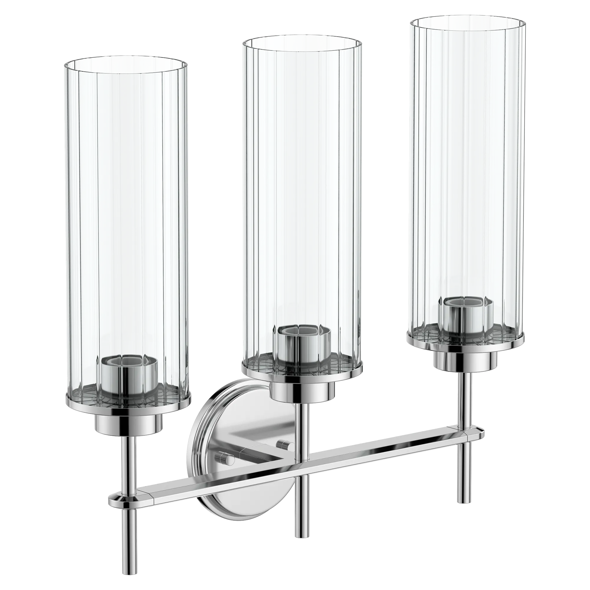Greenfield Chrome three globe bath light - Image 2