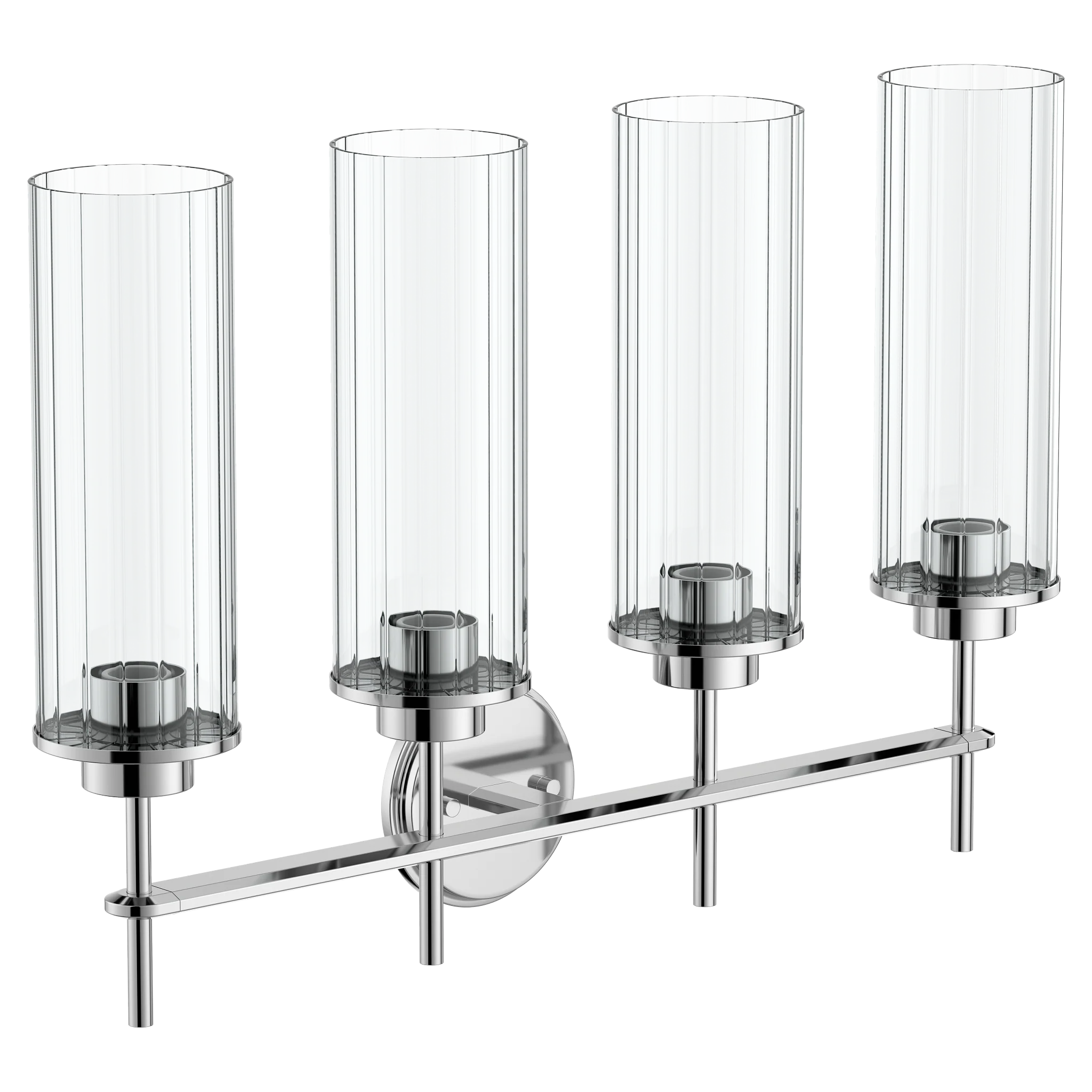Greenfield Chrome four globe bath light