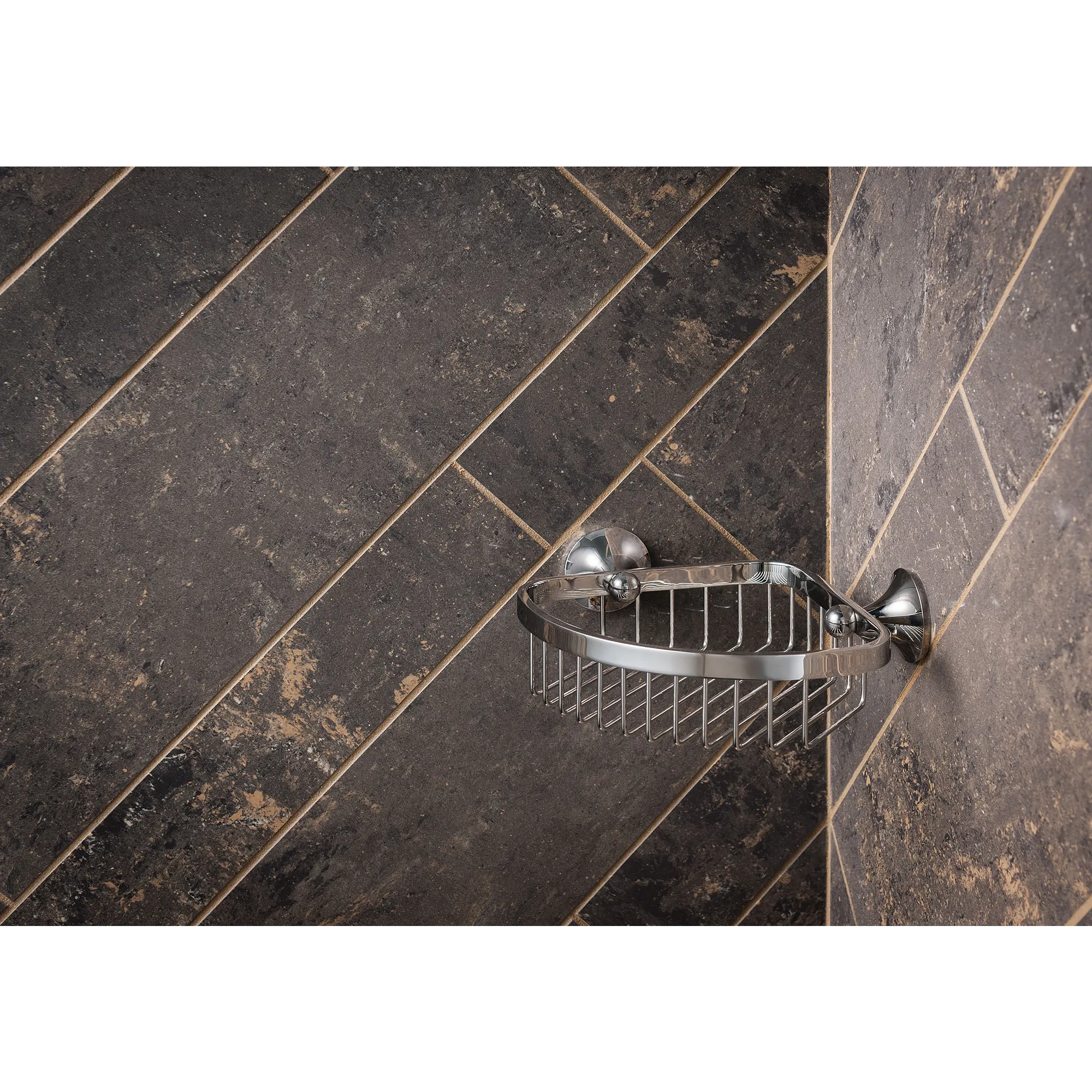 Wynford Chrome Shower Basket - Image 7